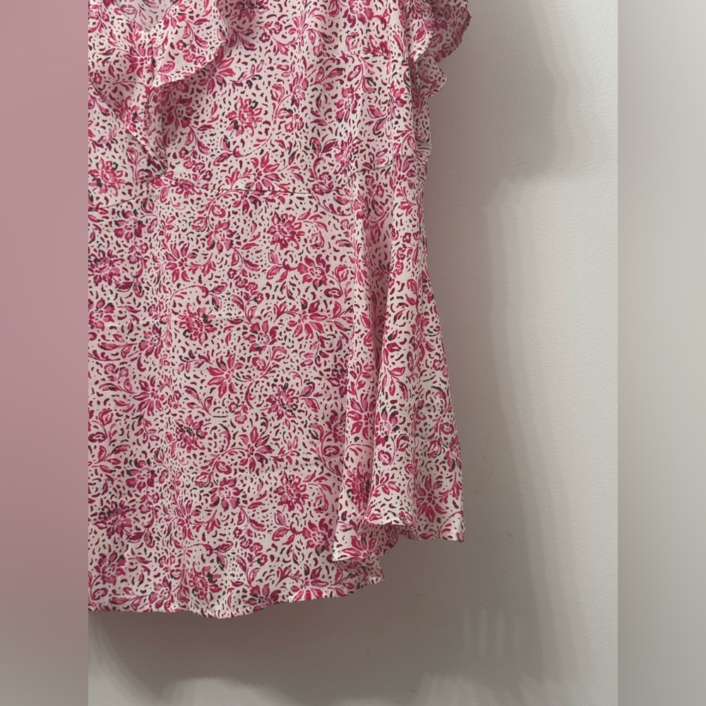 NWT Torrid Georgette Flutter V neck blouse “pretty Jacobien ditsy whisper white” - Picture 5 of 9